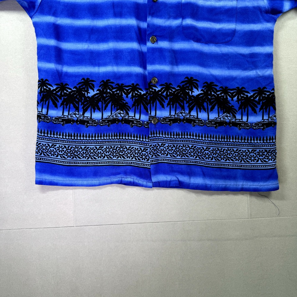 Pineapple Connection Hawaiian Shirt Men S Blue Cars Surfboards Palm‎ Classic - Picture 7 of 11